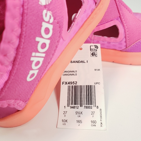 Adidas Sandal FX4952 Kids Toddler Girl Pink Magenta Beach Slip On Shoes size 10 - Picture 8 of 8